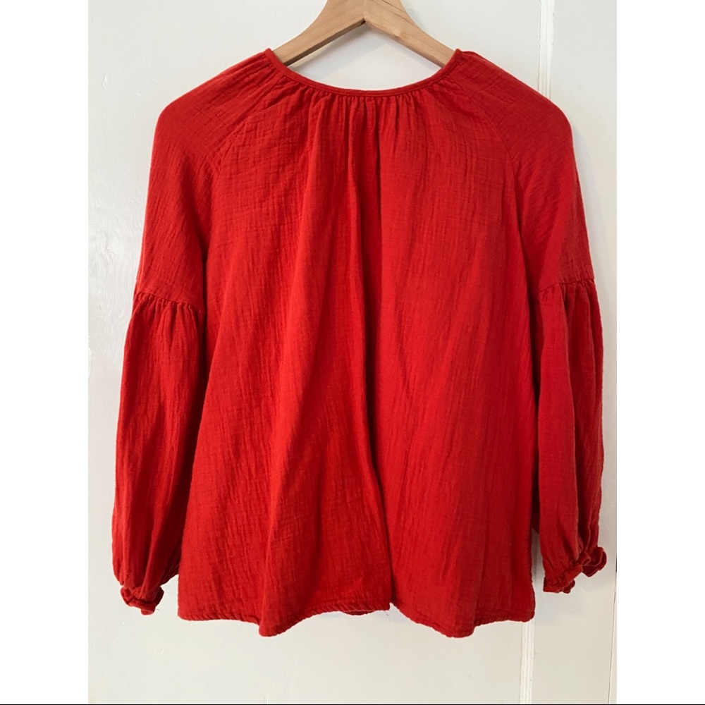 Universal Thread Balloon Sleeve Cotton Gauze Blouse size medium